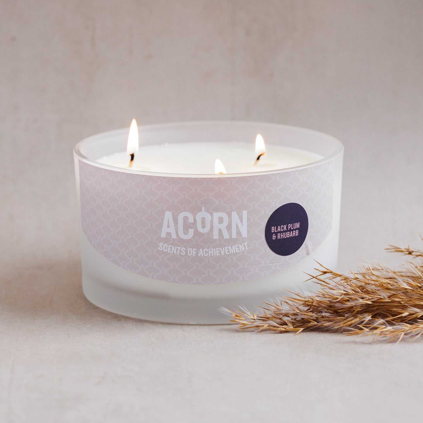 Black Plum & Rhubarb - Large Candle