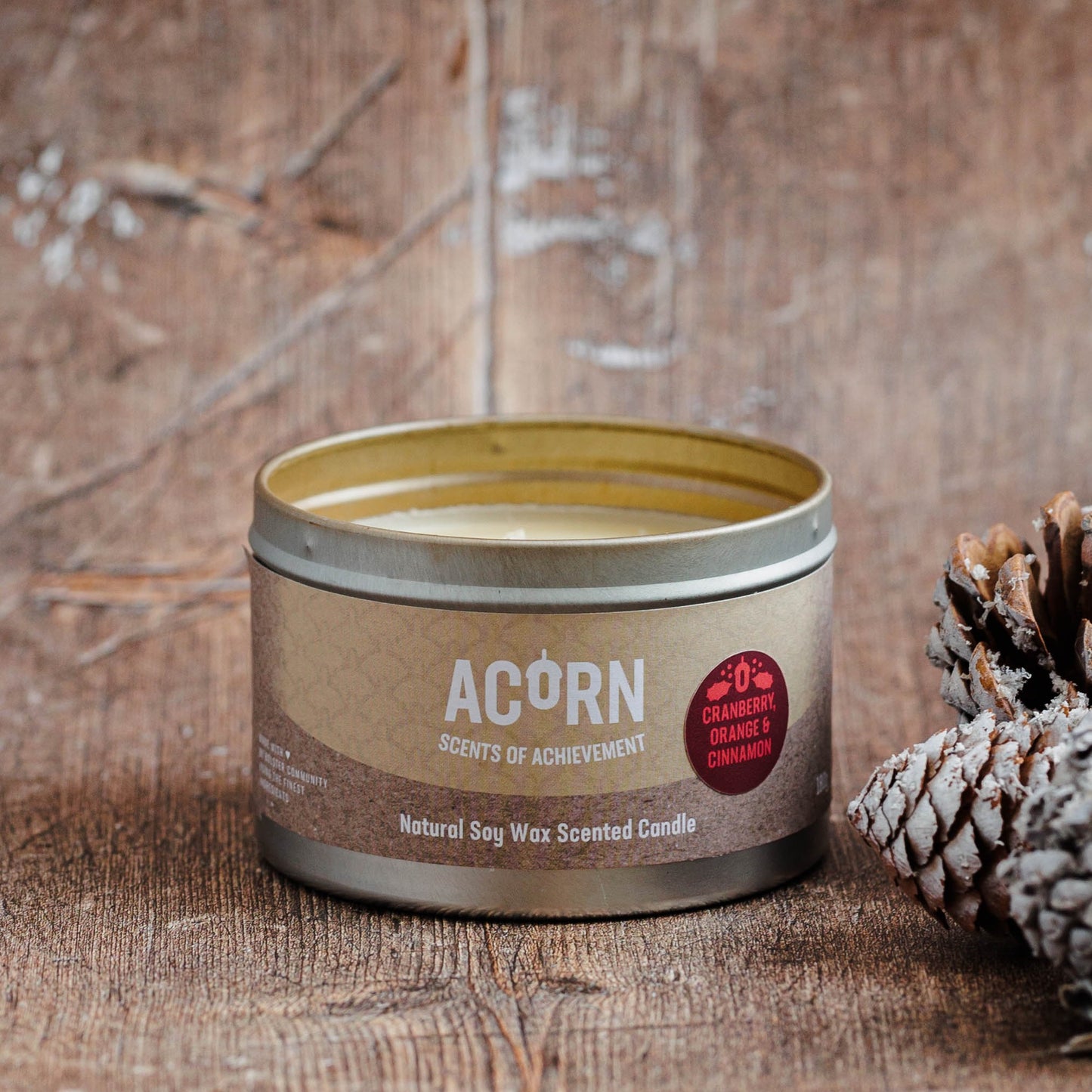 Cranberry, Orange & Cinnamon - Soy Candle Tin