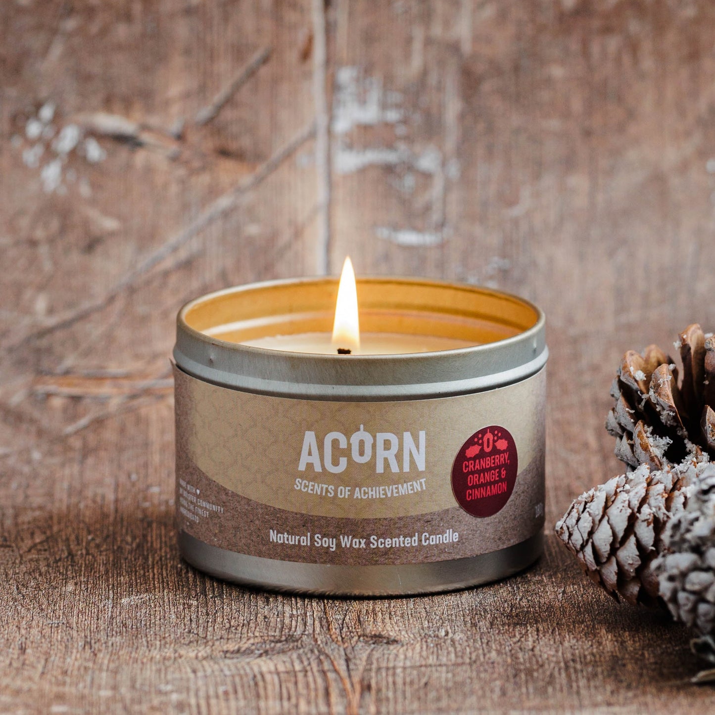 Cranberry, Orange & Cinnamon - Soy Candle Tin