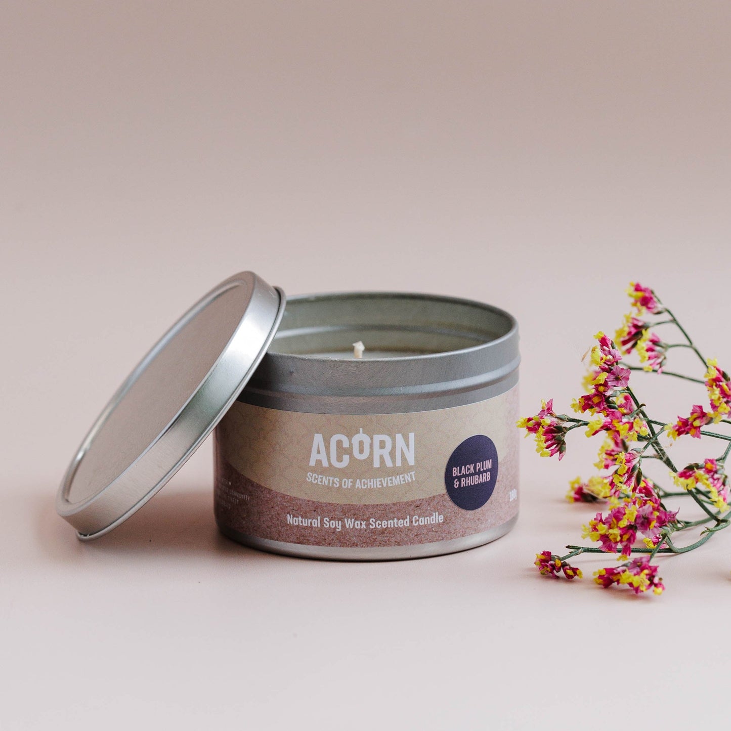 Black Plum & Rhubarb - Soy Candle Tin