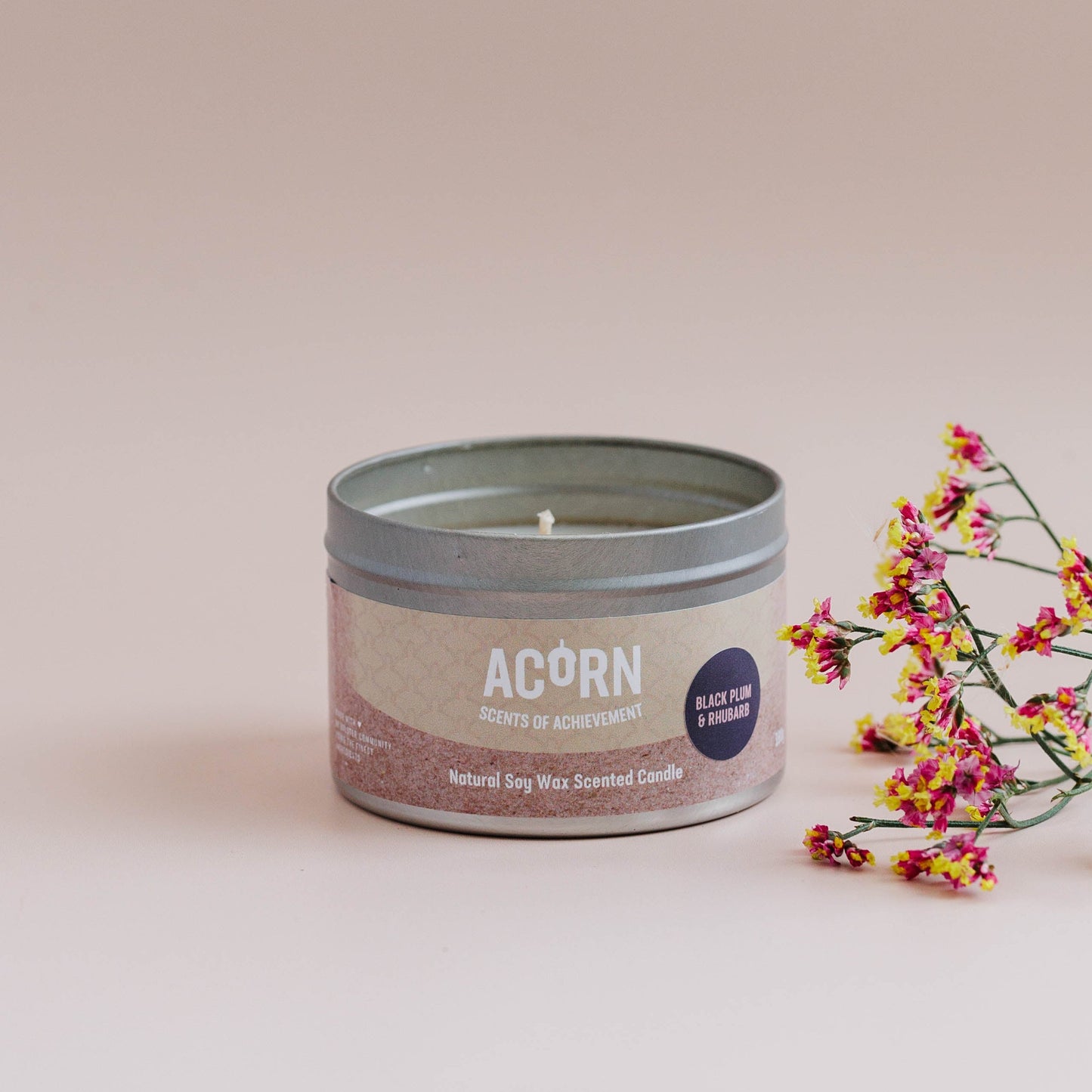 Black Plum & Rhubarb - Soy Candle Tin