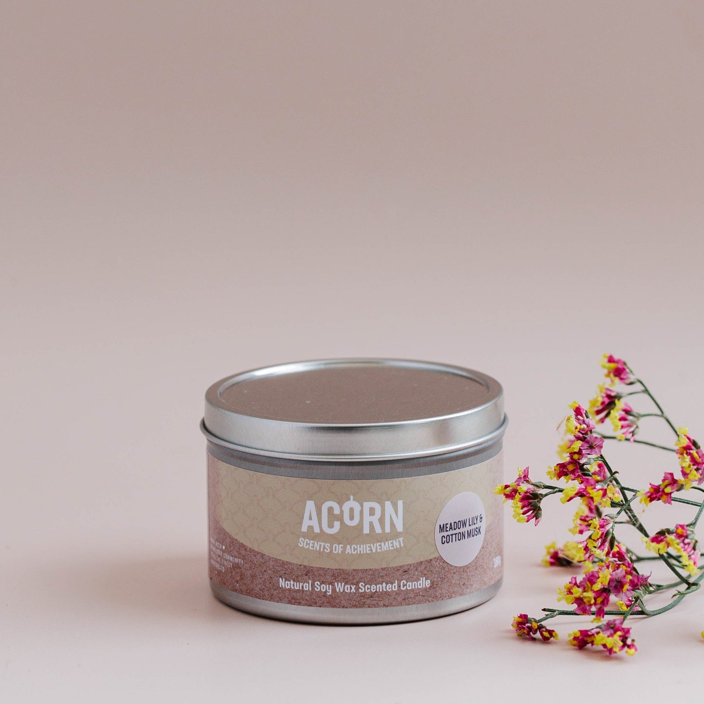 Meadow Lily & Cotton Musk - Soy Candle Tin