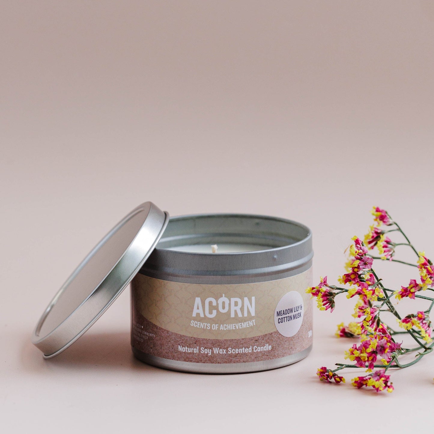 Meadow Lily & Cotton Musk - Soy Candle Tin