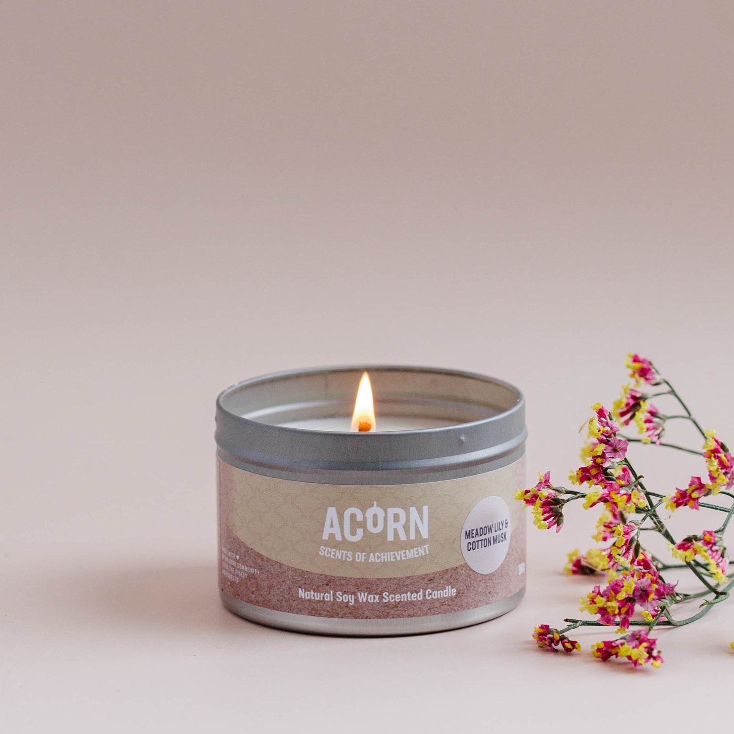 Meadow Lily & Cotton Musk - Soy Candle Tin