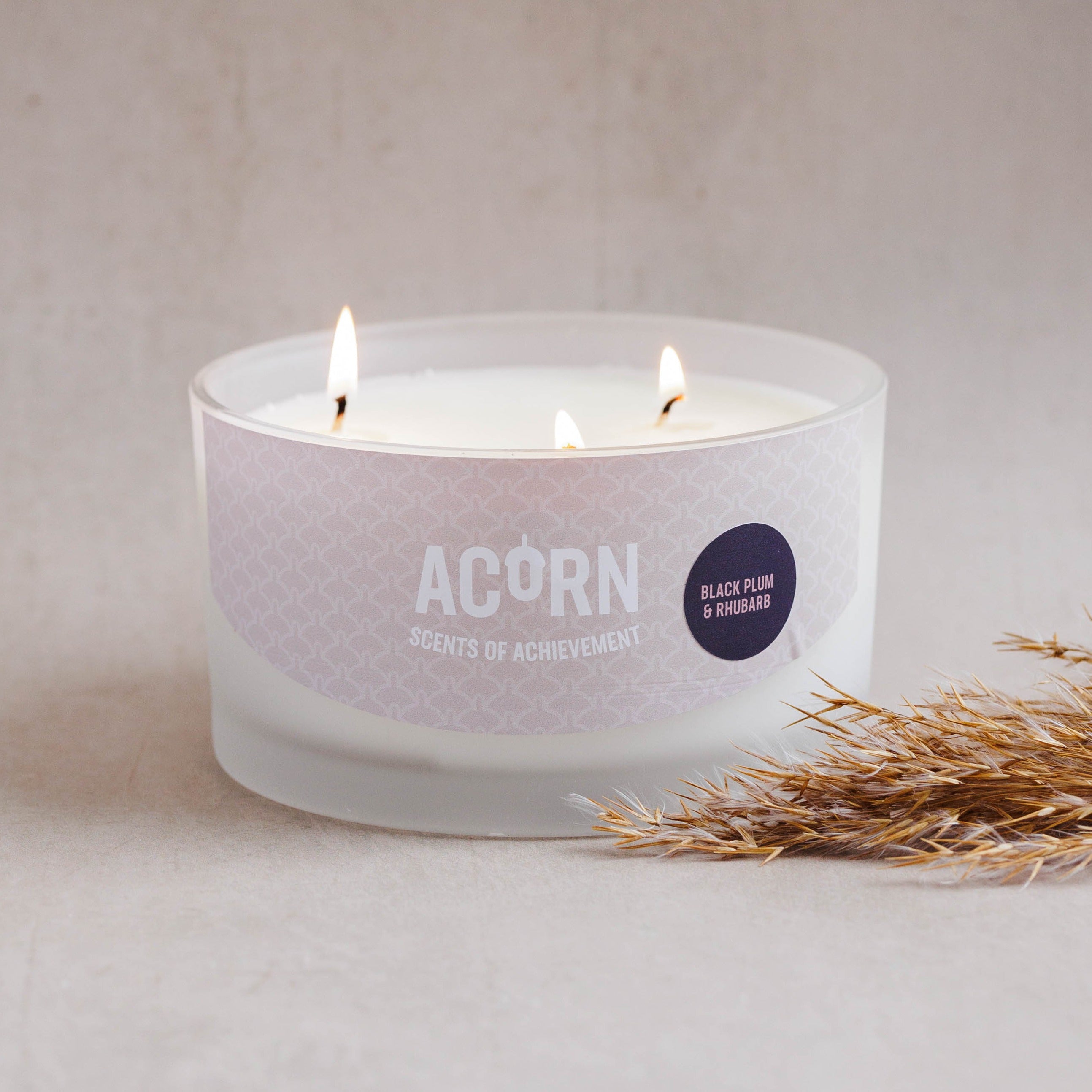 Black Plum & Rhubarb Large Candle