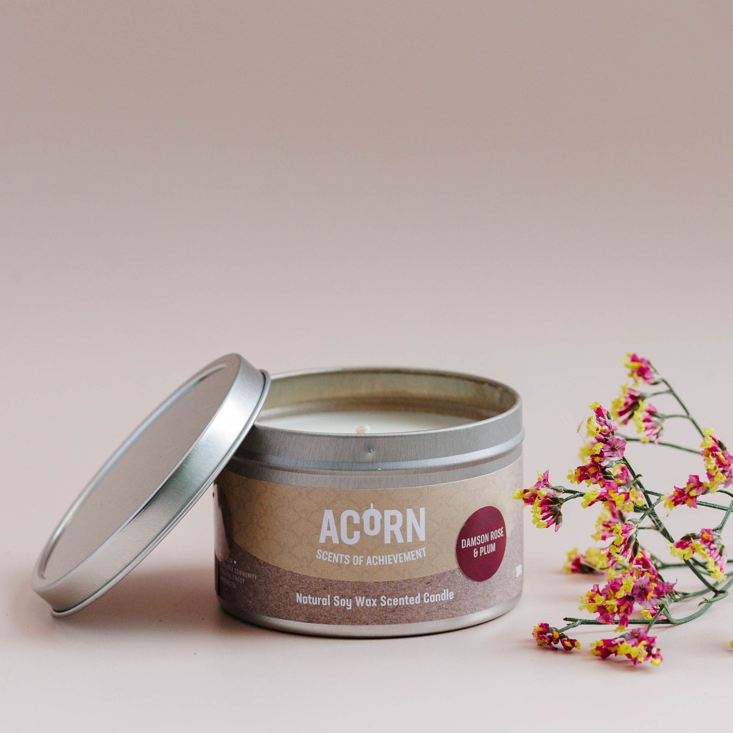 Damson Rose & Plum - Soy Candle Tin